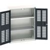 Verso Storage Cabinet, 2 Ventilated Doors, Anthracite Grey, 1000 x 800 x 350mm thumbnail-0