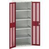 Verso Storage Cabinet, 2 Ventilated Doors, Red, 2000 x 800 x 550mm thumbnail-0