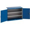 Cubio Storage Cabinet, 2 Perfo Doors, Blue, 1000 x 1300 x 650mm thumbnail-0