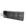Tilt Storage Boxes, Plastic, Grey, 600x178x206mm, 4 Compartments thumbnail-0