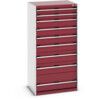 CUBIO SL-8616-9.2 DRAWER CABINET (200KG) GREY / RED thumbnail-0