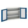 Verso Storage Cabinet, Single Clearview Door, Blue, 900 x 1050 x 1050mm thumbnail-0