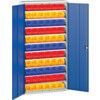 Verso Parts Bin Cupboard, 2 Doors, Blue, 2000 x 1050 x 350mm thumbnail-0