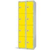 Compartment Locker, 8 Doors, Yellow, 1800 x 600 x 450mm, Nest of 2 thumbnail-0