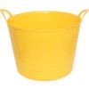 Yellow Plastic Flexible Bucket, Plastic Handle, 42 Ltr thumbnail-0