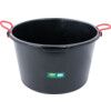 Black Plastic Flexible Bucket, Rope Handle, 90 Ltr thumbnail-0
