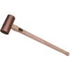 ROUND SOLID COPPER MALLET - WOOD HANDLE thumbnail-0
