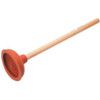 135mm Rubber Sink Plunger, Wood Handle thumbnail-0