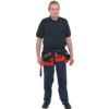 Tool Belt, Nylon/Polyester, Red/Black, 5 Pockets thumbnail-3