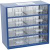 Drawer Cabinet, Steel/Polypropylene, Blue/Transparent, 306x155x282mm, 8 Drawers thumbnail-0