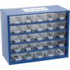 Drawer Cabinet, Steel/Polypropylene, Blue/Transparent, 306x155x282mm, 25 Drawers thumbnail-0