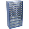 Drawer Cabinet, Steel/Polypropylene, Blue/Transparent, 306x155x551mm, 36 Drawers thumbnail-0