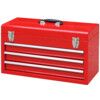 Portable Tool Chest, Professional, Red, Steel, 3-Drawers, 520 x 218 x 300mm, 30kg Capacity thumbnail-0