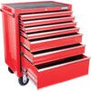 Roller Cabinet, Classic Red, Red, Steel, 7-Drawers, 890 x 688 x 458mm, 175kg Capacity thumbnail-0