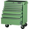 Roller Cabinet, Classic Green, Red, Steel, 7-Drawers, 890 x 690 x 460mm, 175kg Capacity thumbnail-1