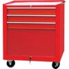 Roller Cabinet, Economy Range, Red, Steel, 3-Drawers, 660 x 680 x 435mm, 400kg Capacity thumbnail-0
