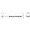 4.5x30mm POZI CSK TIMBER SCREW/ RIBS A2 (BX-500) thumbnail-0