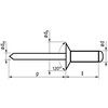 4.0x10mm OMNI CSK BLIND RIVET ALU / A2 (BX-500) thumbnail-1