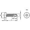 ST4.2x13mm SELF-DRILL PAN SCREW SQUARE SKT BZP thumbnail-1
