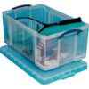 Storage Box with Lid, Plastic, Clear, 605x370x280mm, 64L thumbnail-0