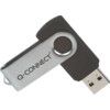32GB USB 2.0 Swivel Flash Drive Silver/Black thumbnail-0