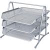 WIRE MESH 3-TIER LETTER TRAY SILVER thumbnail-0