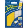 Hook and Loop Pad Strips, White and Yellow, 20mm x 20mm, Pack of 24 thumbnail-0