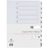 75201 Presentation Index Unpunched A4 1-10 White Pack of 10 thumbnail-0