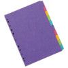 52699/526 Bright Dividers A4 Heavy Weight 10 Part Dividers Assorted thumbnail-0