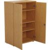Wooden Cupboard, Oak, 3 Shelves, 1200mm High thumbnail-1