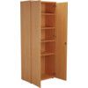 Wooden Cupboard, Beech, 4 Shelves, 2000mm High thumbnail-1