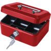 Cash Box, Keyed Lock, Red, Steel, 200 x 170 x 92mm thumbnail-0