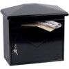 Front Loading Mail Box, Black, Steel, 352 x 390 x 205mm, Weatherproof thumbnail-0