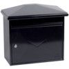 Front Loading Mail Box, Black, Steel, 352 x 390 x 205mm, Weatherproof thumbnail-1