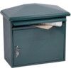 Front Loading Mail Box, Green, Steel, 352 x 392 x 205mm, Weatherproof thumbnail-1