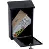 Top Loading Mail Box, Black, Steel, 390 x 270 x 115mm, Weatherproof thumbnail-1