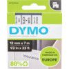 DYMO D1 TAPE 12mm BLACK ON WHITE 45013 thumbnail-1