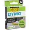 DYMO D1 TAPE 12mm BLACK ON YELLOW 45018 thumbnail-0
