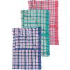 Tea Towels Checked Assorted Colours - Pack of 10 thumbnail-0