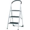 3-Tread, Folding Step Ladder, 0.725m, Steel, White thumbnail-0