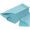 V-Fold Hand Towels, 1-Ply, Blue, 250mm x 190mm, Pack of 3600 thumbnail-1