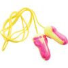 Laser-Lite, Disposable Ear Plugs, Corded, Not Detectable, Flared Bullet, 35dB, Pink/Yellow, Foam, Pk-100 Pairs thumbnail-0