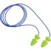 Comets®, Reusable Ear Plugs, Corded, Detectable, Triple Flange, 25dB, Green, Plastic, Pk-10 Pairs thumbnail-0