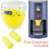 Disposable Ear Plugs/Refill Pack for Dispenser, Bullet, 36dB, Yellow, PVC, Pk-500 Pairs with FREE Dispenser thumbnail-0