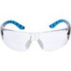 Stream, Safety Glasses, Clear Lens, Wraparound, Black/Blue Frame, Anti-Fog/Scratch-resistant/UV-resistant thumbnail-0