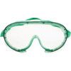 Safety Goggles, Polycarbonate, Clear Lens, Green Frame, Direct Ventilation, Impact-resistant thumbnail-1
