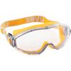 Ultrasonic, Safety Goggles, Polycarbonate, Clear Lens, Grey/Orange Frame, Indirect Ventilation, Anti-Fog/Scratch-resistant/UV-resistant thumbnail-0