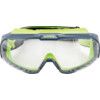 U-Sonic, Safety Goggles, Polycarbonate, Clear Lens, Green/Grey Frame, Indirect Ventilation, Scratch-resistant thumbnail-1