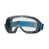 Megasonic, Safety Goggles, Polycarbonate, Clear Lens, Blue/Grey Frame, Anti-Fog/Scratch-resistant/UV-resistant thumbnail-1