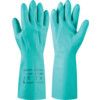 37-675 Solvex Chemical Resistant Gauntlet, Green, Nitrile, Cotton Flocked Liner, Size 9 thumbnail-0
